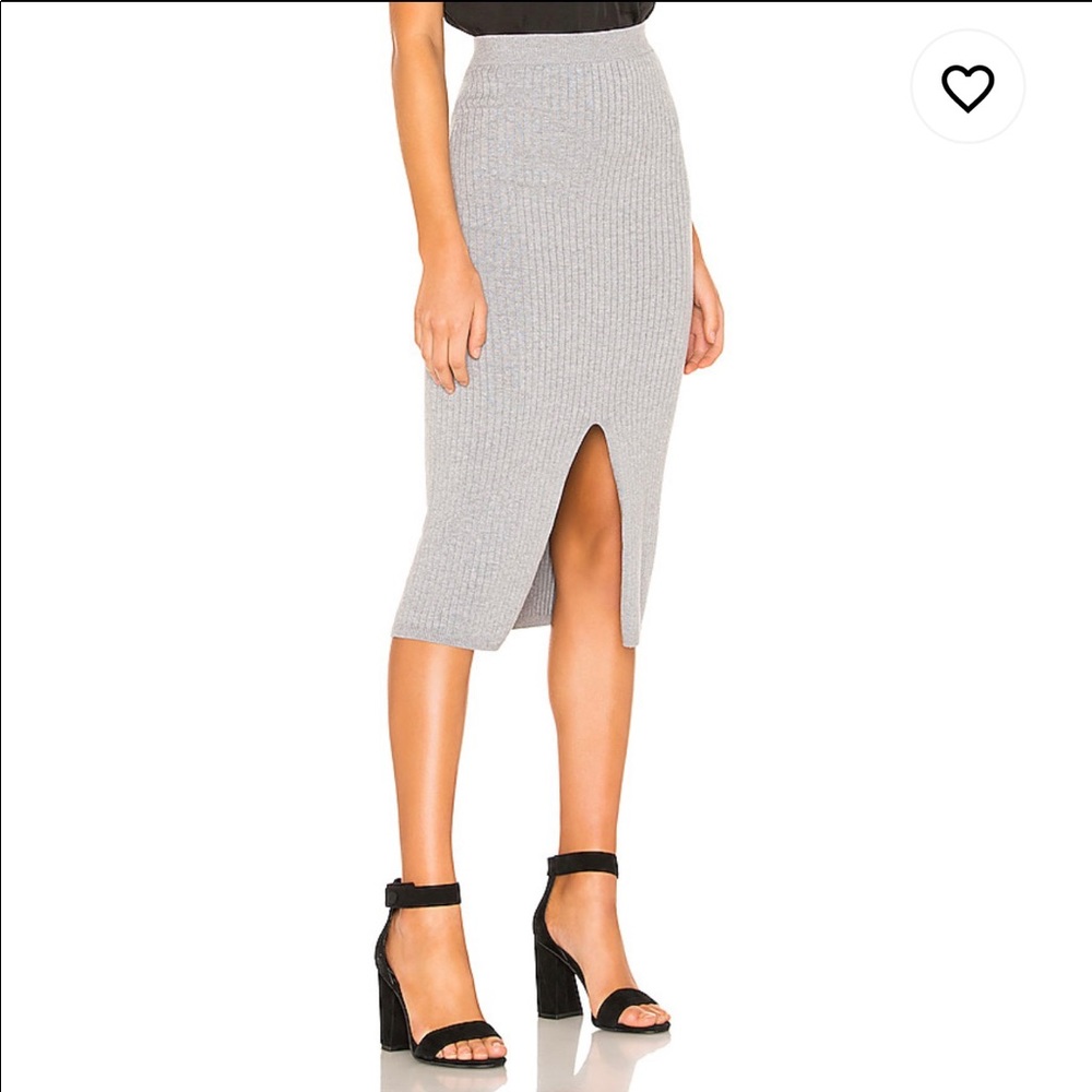 Free People Gray Midi Skirt